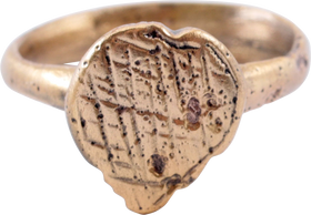FINE VIKING HEART RING C.900-1050 AD, SIZE 7 1/2 - The History Gift Store