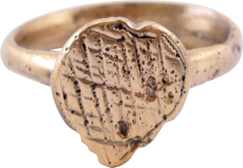 FINE VIKING HEART RING C.900-1050 AD, SIZE 7 1/2 - The History Gift Store