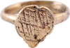 FINE VIKING HEART RING C.900-1050 AD, SIZE 7 1/2 - The History Gift Store