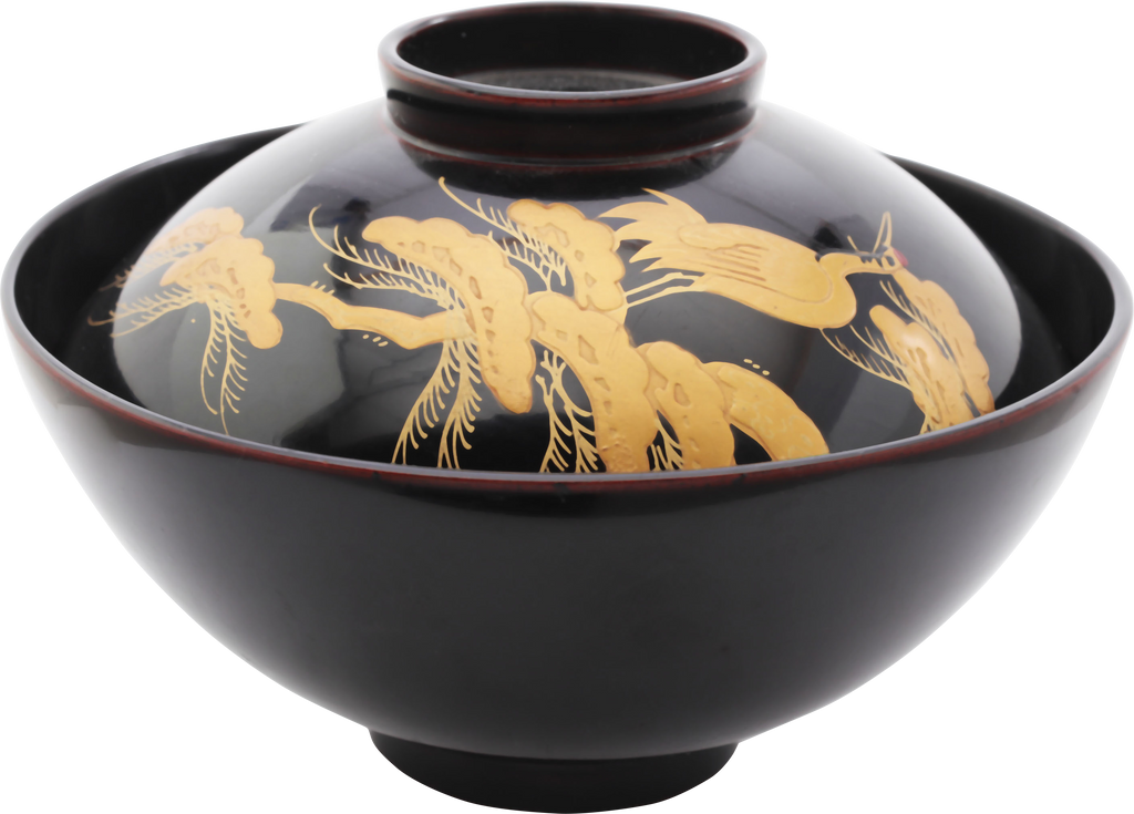 JAPANESE LACQUERED BOWL OWAN, MEIJI PERIOD, 1867-1912 - The History Gift Store