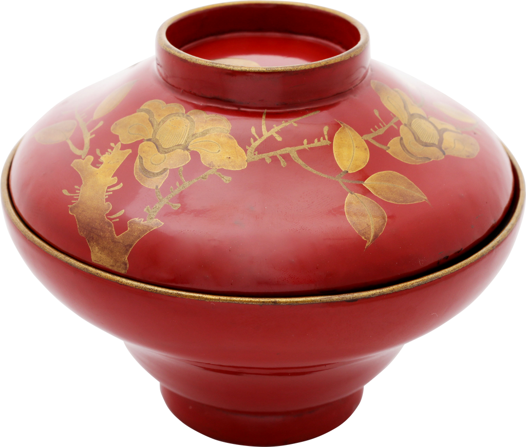 JAPANESE LACQUER BOWL AND COVER - The History Gift Store