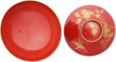 JAPANESE LACQUER BOWL AND COVER - Fagan Arms