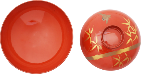 JAPANESE LACQUERED BOWL OWAN, MEIJI PERIOD, 1867-1912 - The History Gift Store