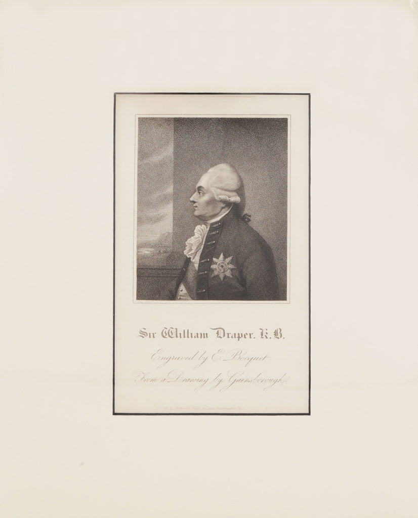 ORIGINAL ENGLISH LITHOGRAPH: SIR WILLIAM DRAPER K. B. - The History Gift Store