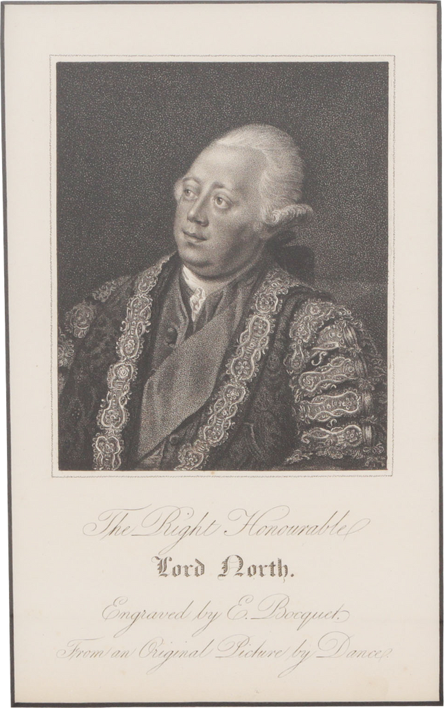 ORIGINAL ENGLISH LITHOGRAPH: LORD NORTH - The History Gift Store