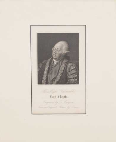 ORIGINAL ENGLISH LITHOGRAPH: LORD NORTH - Fagan Arms