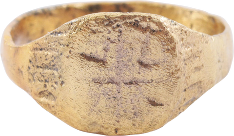 MEDIEVAL CHRISTIAN RING C.6TH-9TH CENTURY AD, SIZE 8 1/4 - Fagan Arms