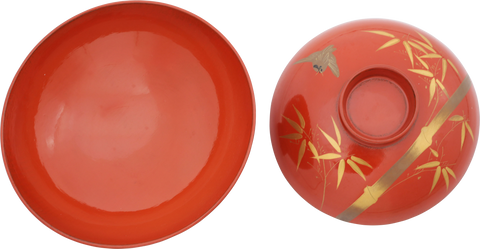 JAPANESE LACQUERED BOWL OWAN, MEIJI PERIOD, 1867-1912 - The History Gift Store