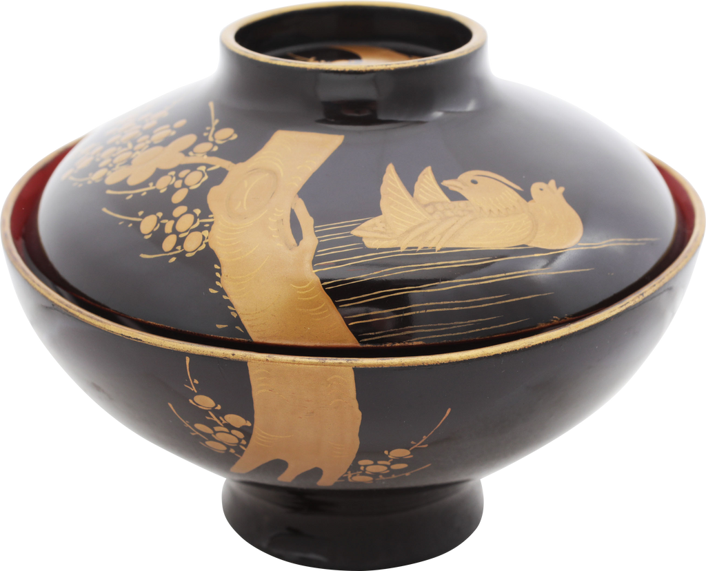 JAPANESE LACQUERED COVERED BOWL, Meiji Period, 1868-1912 - The History Gift Store