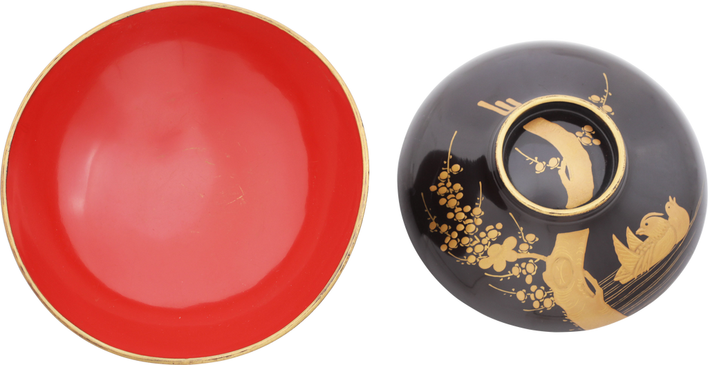 JAPANESE LACQUERED COVERED BOWL, Meiji Period, 1868-1912 - The History Gift Store