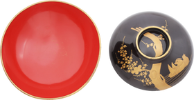 JAPANESE LACQUERED COVERED BOWL, Meiji Period, 1868-1912 - The History Gift Store