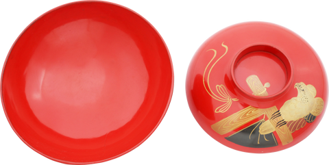 JAPANESE LACQUERED BOWL, OWAN. MEIJI PERIOD, BEFORE 1912 - Fagan Arms