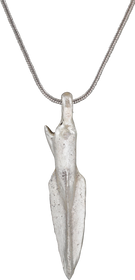 ASSYRIAN BRONZE ARROWHEAD PENDANT NECKLACE, 750-612 BC - Fagan Arms