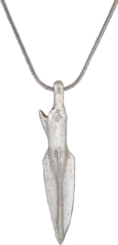 ASSYRIAN BRONZE ARROWHEAD PENDANT NECKLACE, 750-612 BC - Fagan Arms