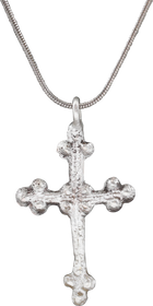 EUROPEAN SILVERED CROSS, LATE MEDIEVAL, 14TH-15TH CENTURY - Fagan Arms