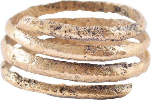 VIKING COIL RING, 9TH-10TH CENTURY AD, SIZE 6 3/4 - The History Gift Store