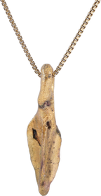 BRONZE GRECO-ROMAN ARROWHEAD PENDANT NECKLACE, 300 - 100 BC - Fagan Arms