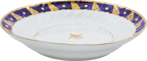 WORCESTER EXPORT DISH OR SHALLOW BOWL C.1785 - Fagan Arms