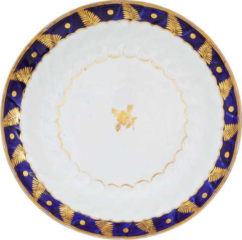 WORCESTER EXPORT DISH OR SHALLOW BOWL C.1785 - Fagan Arms
