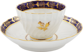 SCOTTISH PRIDE! BARR WORCESTER TEA BOWL AND SAUCER C.1792 - The History Gift Store