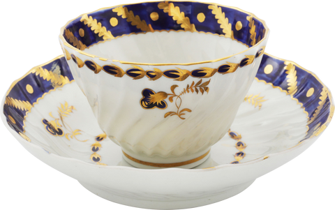 SECOND PERIOD WORCESTER TEA BOWL AND SAUCER C.1783-91 - The History Gift Store