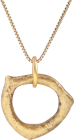 RARE FORM CELTIC PROSPERITY RING NECKLACE, C.300-100 BC - The History Gift Store