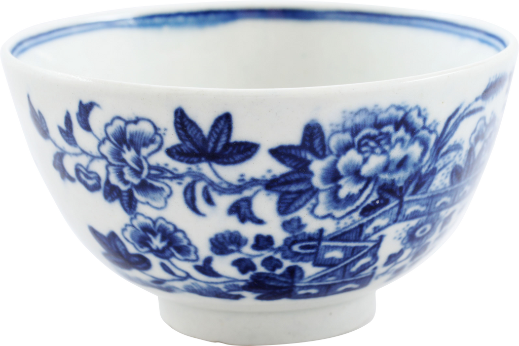 ENGLISH EXPORT PORCELAIN TEA BOWL AND UNDER BOWL, DR. WALL PERIOD, C.1770-83 - The History Gift Store