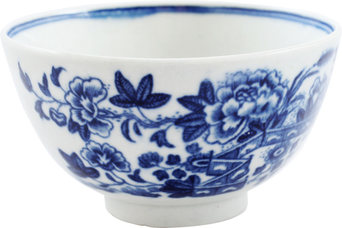 ENGLISH EXPORT PORCELAIN TEA BOWL AND UNDER BOWL, DR. WALL PERIOD, C.1770-83 - The History Gift Store