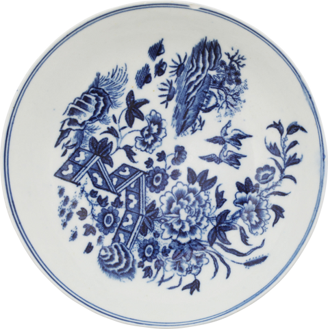 ENGLISH EXPORT PORCELAIN TEA BOWL AND UNDER BOWL, DR. WALL PERIOD, C.1770-83 - The History Gift Store