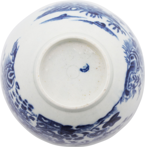 ENGLISH EXPORT PORCELAIN TEA BOWL AND UNDER BOWL, DR. WALL PERIOD, C.1770-83 - The History Gift Store