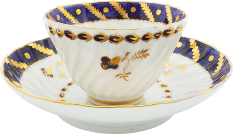 WORCESTER TEA BOWL AND SAUCER C.1783-92 - The History Gift Store