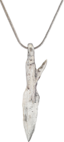 FINE GREEK SOCKETED ARROWHEAD NECKLACE, 690-250BC - The History Gift Store