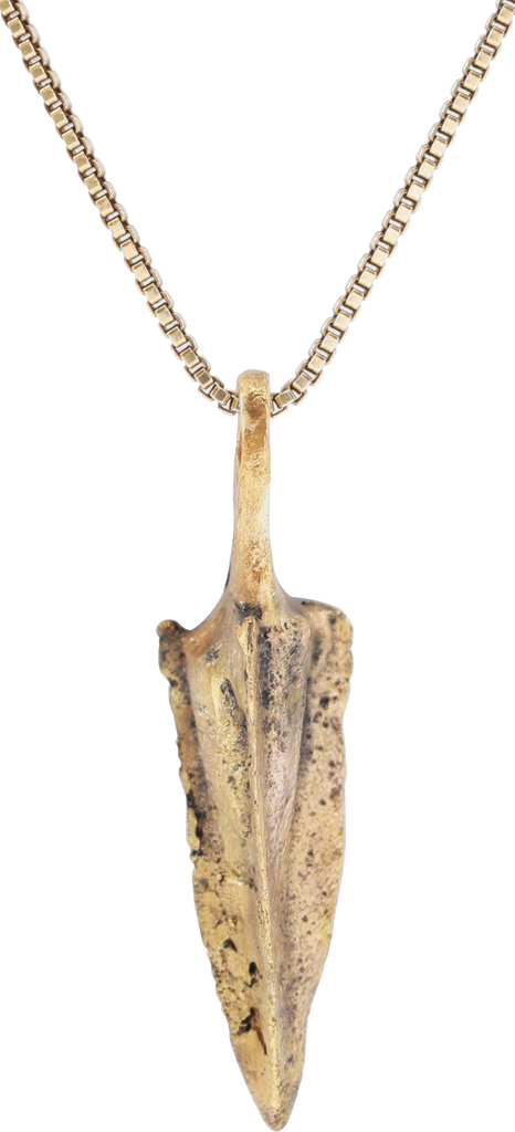 GREEK BRONZE ARROWHEAD PENDANT NECKLACE, HELLENISTIC, 300 - 100 BC - Fagan Arms