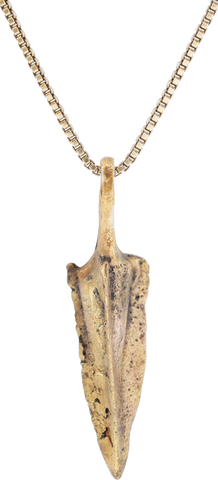GREEK BRONZE ARROWHEAD PENDANT NECKLACE, HELLENISTIC, 300 - 100 BC - Fagan Arms