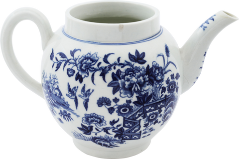 FIRST PERIOD WORCESTER TEA POT - The History Gift Store