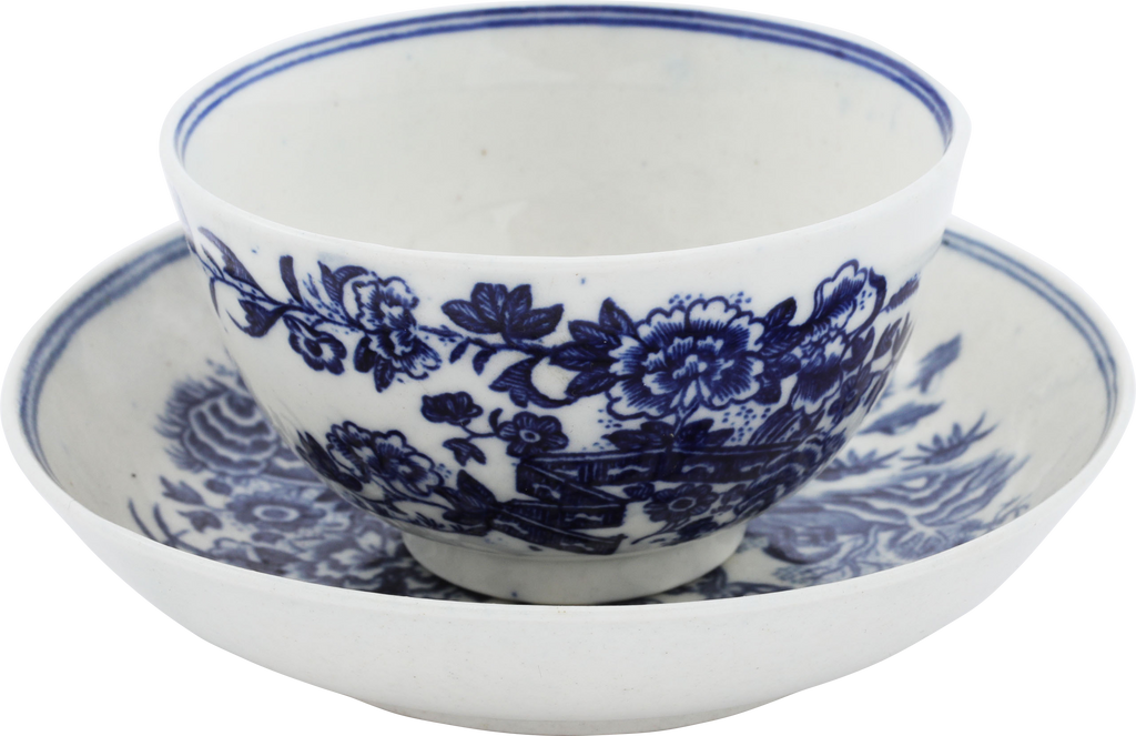 FIRST PERIOD WORCESTER TEA BOWL AND UNDER BOWL - The History Gift Store