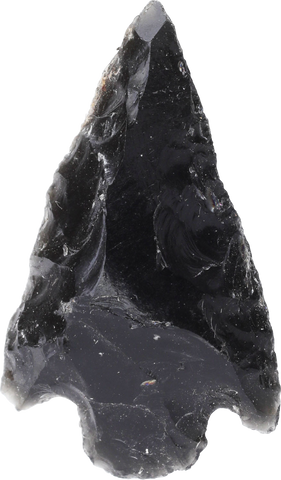 FINE PRE-COLUMBIAN OBSIDIAN ARROWHEAD - Fagan Arms