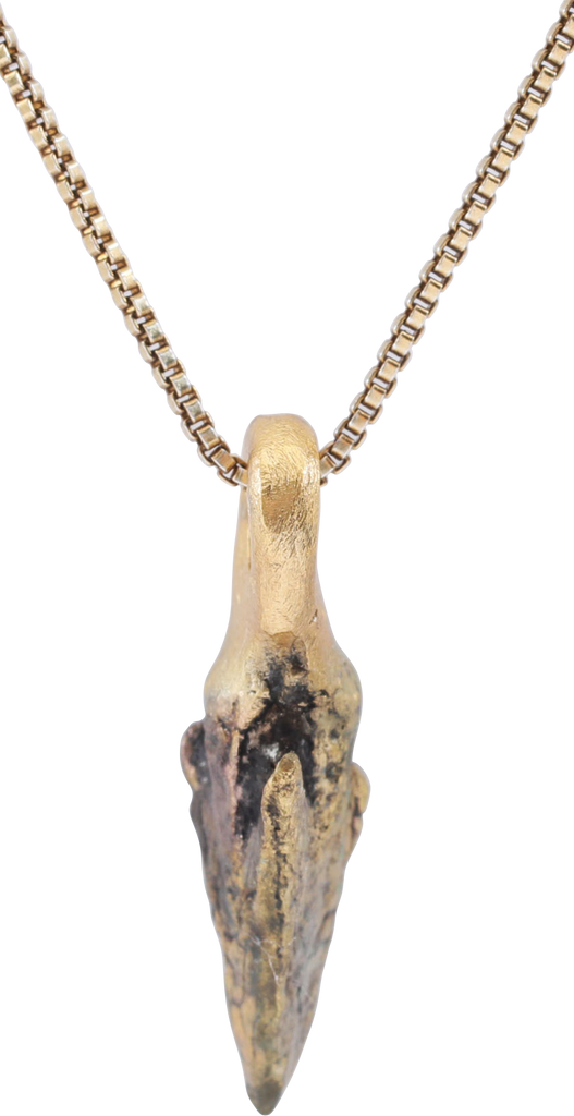 BRONZE GRECO-ROMAN ARROWHEAD PENDANT NECKLACE, 300 - 100 BC - Fagan Arms
