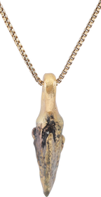 BRONZE GRECO-ROMAN ARROWHEAD PENDANT NECKLACE, 300 - 100 BC - Fagan Arms