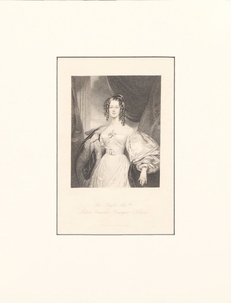 ORIGINAL ENGLISH LITHOGRAPH, The Right Hon'ble. Hilare, Countess Dowager Nelson - The History Gift Store