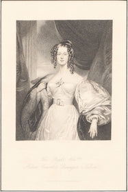 ORIGINAL ENGLISH LITHOGRAPH, The Right Hon'ble. Hilare, Countess Dowager Nelson - Fagan Arms