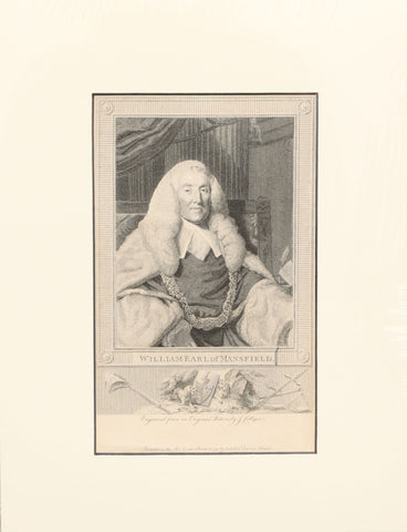 ORIGINAL ENGLISH LITHOGRAPH William Earl of Mansfield - Fagan Arms