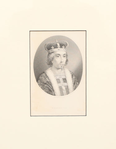 ORIGINAL ENGLISH LITHOGRAPH, HENRY VI 1875 - The History Gift Store