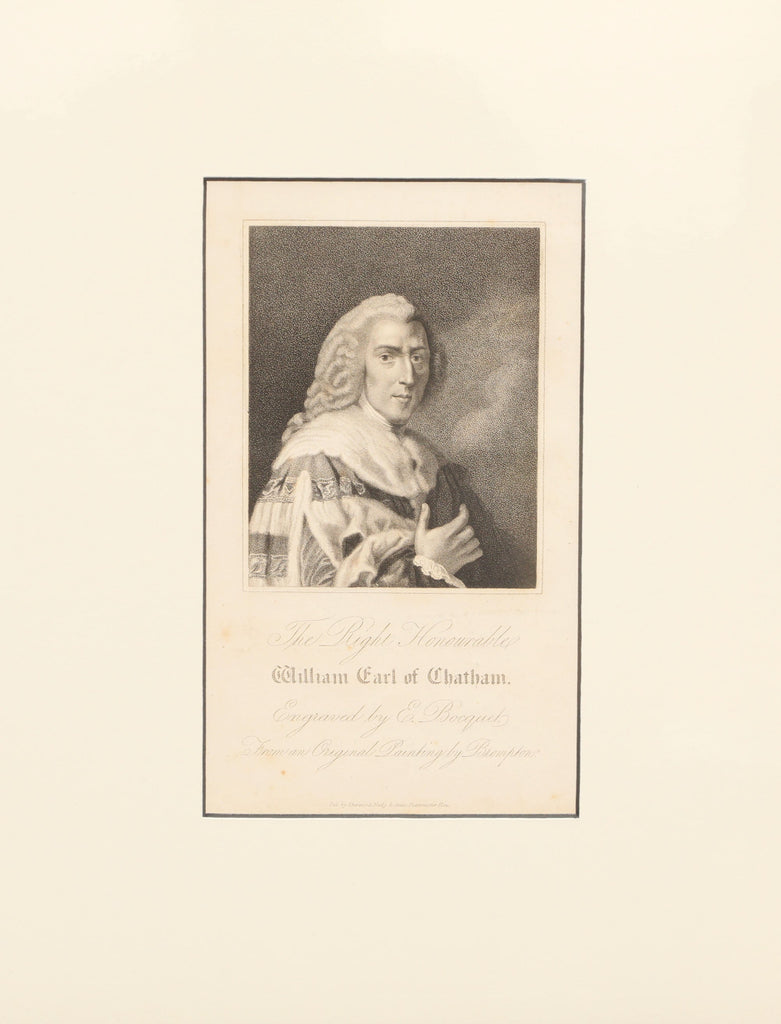 ORIGINAL ENGLISH LITHOGRAPH, William Pitt - The History Gift Store