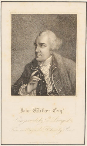 ORIGINAL ENGLISH LITHOGRAPH, John Wilkes Esq. - Fagan Arms