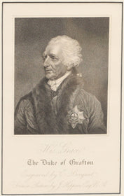 ORIGINAL ENGLISH LITHOGRAPH, Duke of Grafton - Fagan Arms