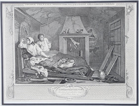 William Hogarth’s "The IDLE’ PRENTICE returned from Sea and in a Garrett with a Common Prostitute" - The History Gift Store