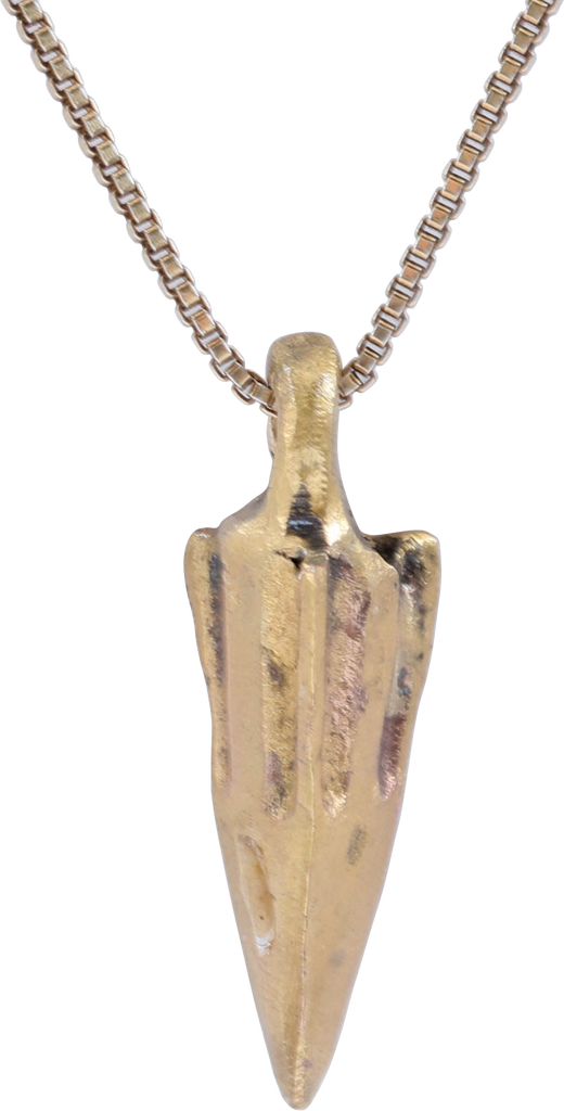 BRONZE ARROWHEAD PENDANT NECKLACE, HELLENISTIC GREEK, 300 - 100 BC - Fagan Arms