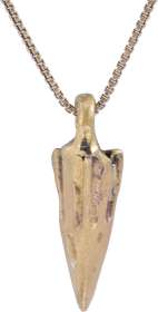 BRONZE ARROWHEAD PENDANT NECKLACE, HELLENISTIC GREEK, 300 - 100 BC - Fagan Arms