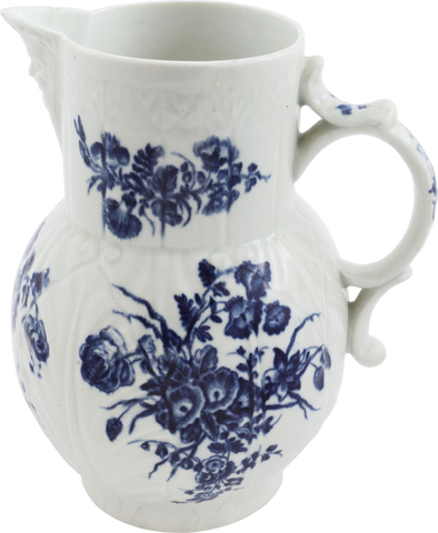 FIRST PERIOD WORCESTER PITCHER/JUG 1755-83 - Fagan Arms